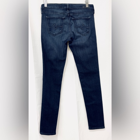 Adriano Goldshmeid Super Skinny Ankle Legging Dark Wash with Whiskering 25R NWOT - Picture 6 of 8